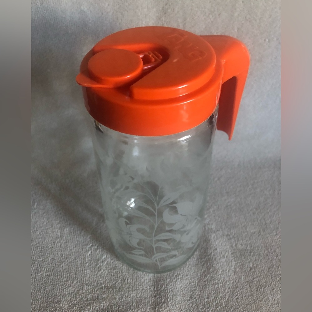 Tang glass juice jug. Vintage. by Anchor Hocking